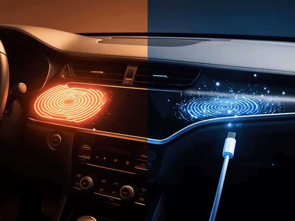 thermal comparison wireless vs wired car charging