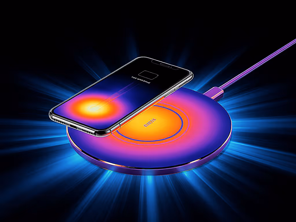 thermal camera view of wireless charger