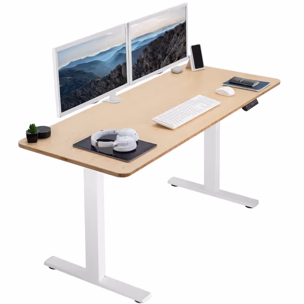 VIVO Electric Bamboo Standing Desk